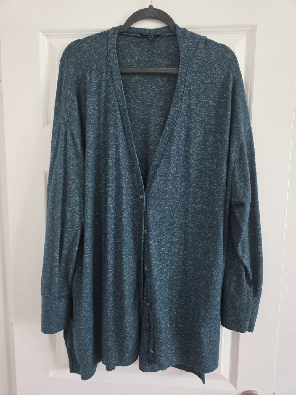Lane Bryant Cozy Women's Teal Button-Front Cardigan Sweater. Plus Size 26/28 4x.